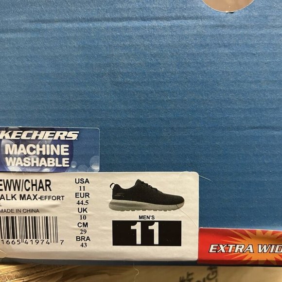 Skechers Mens Go Walk Max Effort Sneaker Gray Size 11EWW - Picture 6 of 6
